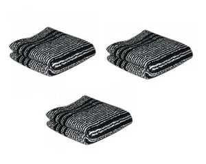Hair Tools Black/White Humbug Towel (12) Pack of 3 - Picture 1 of 2