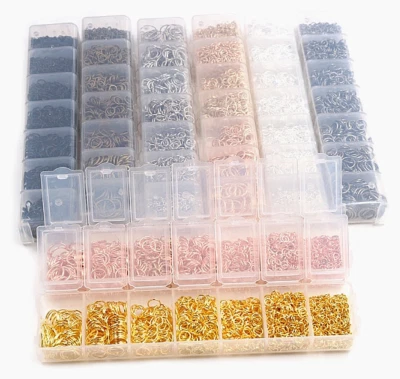 350-2800pcs Mixed 3mm-10mm Open Jump Rings findings Jewelry Making Round Joiners - Image 1 of 4