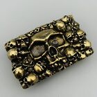 Pure Copper Abyss Skull Belt Buckle Pin Belt Buckle Fits for 1.5 Inches Belt