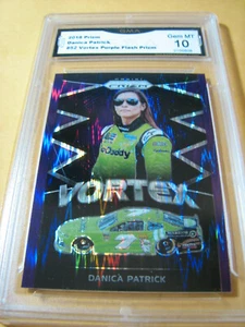 DANICA PATRICK 2018 PRIZM VORTEX PURPLE FLASH PRIZM # 52 GRADO 10 L@@K - Foto 1 di 2