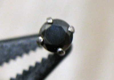 3 мм .11ct натуральный реальный черный бриллиант нос заколка прямой формы, CERT, DIA тестер - Изображение 1 из 4