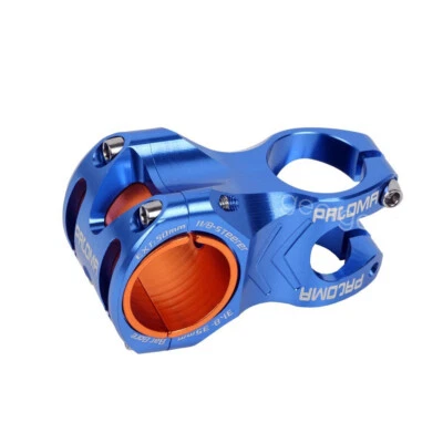 MTB Bike Handlebar Stem Bicycle Stem Riser Aluminum Alloy 31.8/35mm*50mm Blue - Image 1 of 4