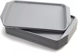 Eslite Plastic Fast Food Serving Tray,16.95in x 11.82-Inch Multicolor, Set of 12 - Picture 1 of 13