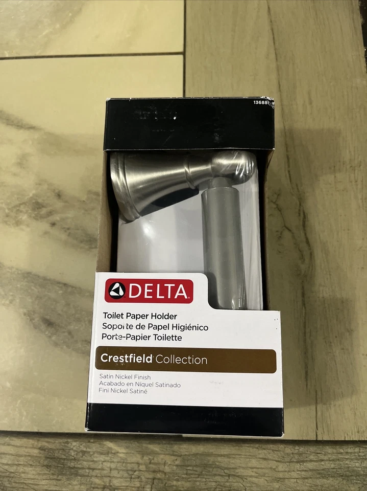 Delta 138035 Crestfield Collection Toilet Paper Holder in Brushed Nickel Finish