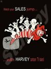 1959 AD Harvey Cartoon TV Stars Casper Ghost Baby Huey  Metal Sign 9" x 12"