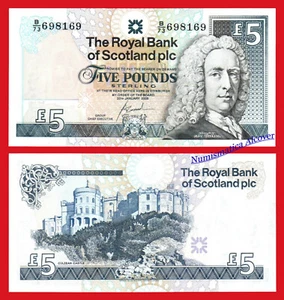 ESCOCIA ROYAL BANK OF SCOTLAND 5 Pounds Libras 2005 Pick 352d SC / UNC - Bild 1 von 1