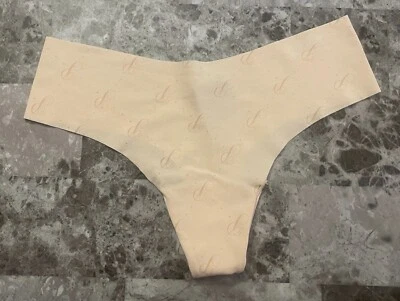 NUEVO CON ETIQUETAS BRAGAS TANGA VICTORIA'S SECRET ROSA S BEIGE NUDE LUNARES LOGO NO SHOW Foto 1 de 3