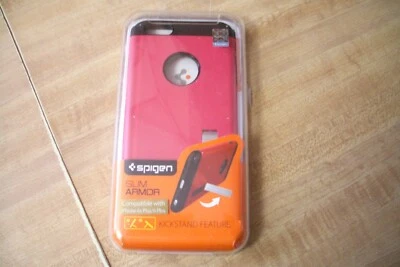 Spigen Slim Armor Case for Apple iPhone 6/6s Plus-Kickstand - Pink SGP10908 - Image 1 of 3