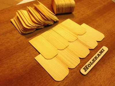 LENLUX Dachschindeln Holzschindeln. Kiefer. 50mm x 25mm x 1mm L/B/H. 100 Schindeln