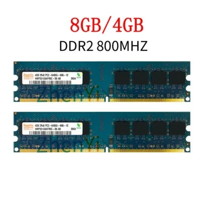 8GB 4GB 2GB 1GB DDR2 PC2-6400U 800MHz 240Pin Desktop DIMM Memory For Hynix LOT - Image 1 of 4