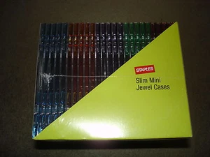 STAPLES SLIM MINI JEWEL CASES 25 CASES PER PACKAGE - Picture 1 of 4
