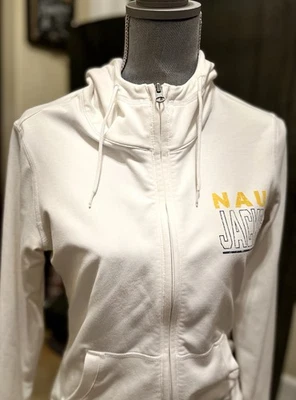 NAU Jacks, Under Armour, sudadera con capucha blanca para mujer cremallera completa, chaqueta deportiva, mediana Foto 1 de 4