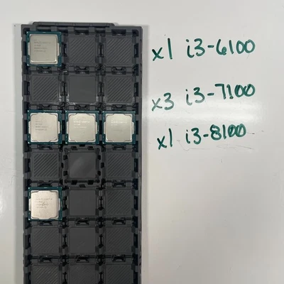 Intel Core i3 CPUs | i3-6100 7100 8100 | LGA1151 | Lot of 5 - Image 1 of 4