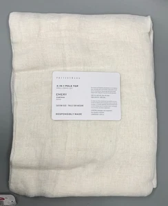 Pottery Barn Emery Linen Sheer Custom Curtain White 50" W x 45" L #8592A - Picture 1 of 3
