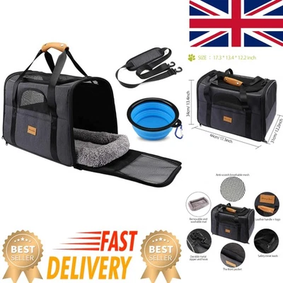 Stilvolle graue tragbare Haustier-Tragetasche für Hunde & Katzen - von der Fluggesellschaft zugelassen - Bild 1 von 4