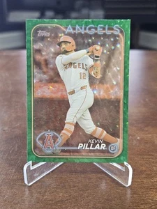 2024 Topps Update Series - Kevin Pillar #US214 Green Crackle Foilboard /499 - Picture 1 of 2