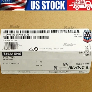 New Siemens 6AV2123-2GA03-0AX0 SIMATIC HMI, KTP700 Basic DP 6AV2 123-2GA03-0AX0 - Picture 1 of 2