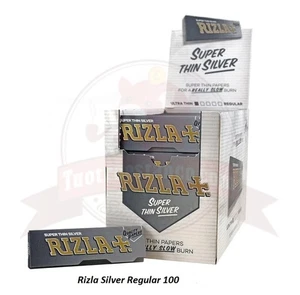 Cartine Rizla Argento Corte Silver Regular Grigie 100 Libretti - Imagen 1 de 5