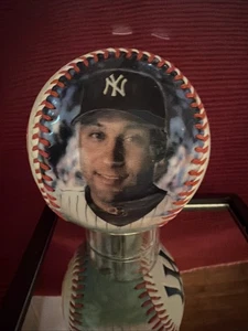 DEREK JETER (HOF)  #2 - 2003 NEW YORK YANKEES Embossed Photo Baseball - Fotoball - Picture 1 of 6