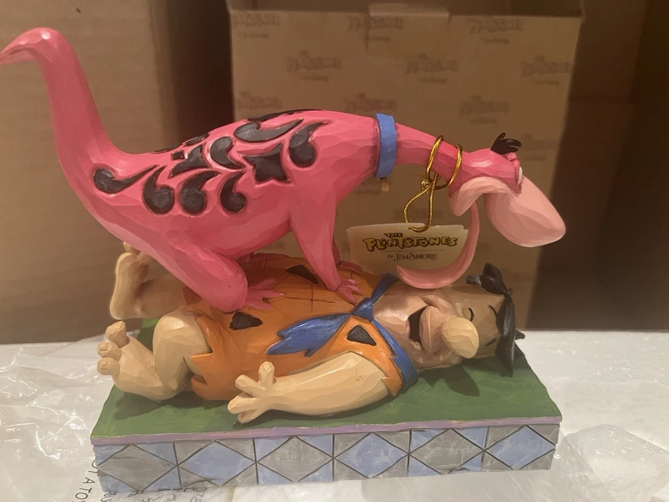 Jim Shore Flintstones Fred/Dino Figurine Super Rare *** Read Description - Image 1 of 4
