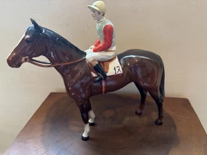 Beswick Race Horse And Jockey Vintage 24 Second Vision Mint Condition - Picture 1 of 9