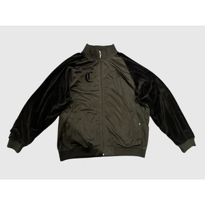 Vtg COOGI Jacket Mens Size 4XL Velour Track Black Full Zip Embroidered Retro 90s - Picture 1 of 7