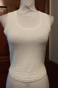 Happily Grey Size Girls Medium Sleeveless White Sweater Rounded Hem Hgme - Picture 1 of 6