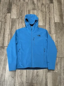 Chaqueta forrada de lana The North Face Windwall Soft Shell para hombre azul medio con capucha - Imagen 1 de 5