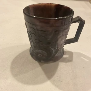 Imperial Purple Slag Glas Rotkehlchen Becher - Bild 1 von 7