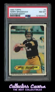 1983 Topps Stickers #5 Terry Bradshaw PSA 8 (NM-MT) - Picture 1 of 2