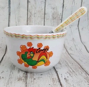 Cuenco de cereal vintage Houston Harvest 2004 Kelloggs CORNY con cuchara a juego - Imagen 1 de 16