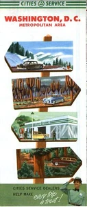 1953 Cities Service Road Map: Washington, D. C. NOS - Picture 1 of 1