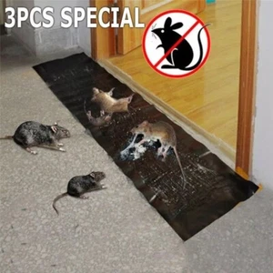 3 Pack Large Mice Mouse Glue Traps Rodent Catcher Rat Board Indoor Super Sticky - Picture 1 of 10