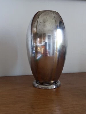 Vase en Dinanderie WMF Laiton et métal argenté art deco - Photo 1/4