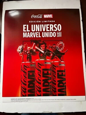 MEXICAN COCA COLA COKE MARVEL MEXICAN POSTER GROCERY STORE PROMO - Image 1 of 4