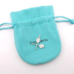 Tiffany & Co. Sterling Silver Tennis Racquet Racket with Ball Charm Pendant - Imagen 1 de 11