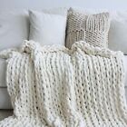 Chenille Chunky Knit Blanket Throw （40×50 Inch）, Handmade Warm & Cozy Blanket...