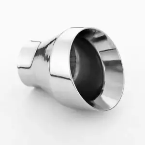 2.25 Inlet Dual Wall 4" Outlet 4.5" Long Stainless Steel Exhaust Tip Angle Cut - Picture 1 of 6