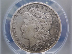 1890 "CC" Morgan SILVER Dollar $1 ANACS EF40 XF Details *TAILBAR* VAM-4 #634 - Picture 1 of 7