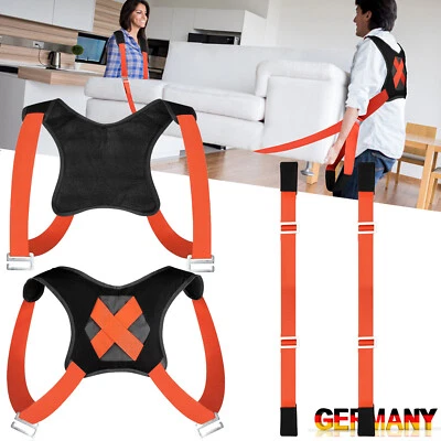 4tlg Tragegurte Umzug 2 Person Tragegurt Transportgurt Hebegurt Möbel Tragegurte - Bild 1 von 4