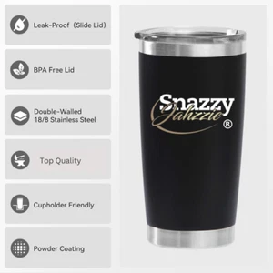 20oz Stainless Steel Tumbler Slider Lid Vacuum Insulated Travel Cup Coffee Mug - Picture 1 of 3