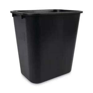 7 Gal. Pequeño cubo de basura y cubo de basura, cesta de basura, plástico negro - Imagen 1 de 12