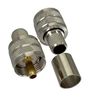 Connector PL259 UHF Male Plug Crimp for RG8 LMR400 RG213 RG165 Cable RF COAXIAL - Picture 1 of 6