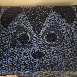 Coach Bears Bandana Scarf Floral Blue Multi - Picture 1 of 2