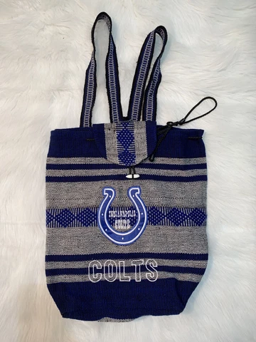 Indianapolis Colts Backpack Tote Bag Woven Hippie Boho NFL Cover