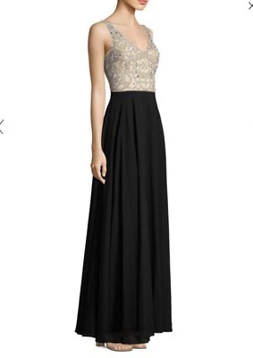 NWT Aidan Mattox Regina Gown Size 2 Beaded Bodice Dress Prom Wedding Z430-11 - Image 1 of 4