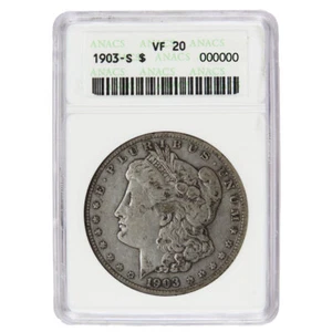 1903-S $1 Morgan Silver Dollar ANACS VF-20 - Picture 1 of 2