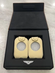 NEW LEATHER BENTLEY KEY BOX + 2 KEY POUCH CONTINENTAL GT GTC SUPR BENTAYGA OEM - Foto 1 di 5
