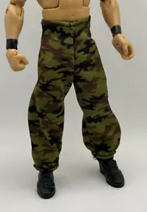 WWE Camo Army Pants Accessory Mattel Figure Clothes 1/12 G4 - Picture 1 of 1