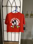 T-shirt femme junior rouge Disney Mickey Mouse style JT24087, taille S